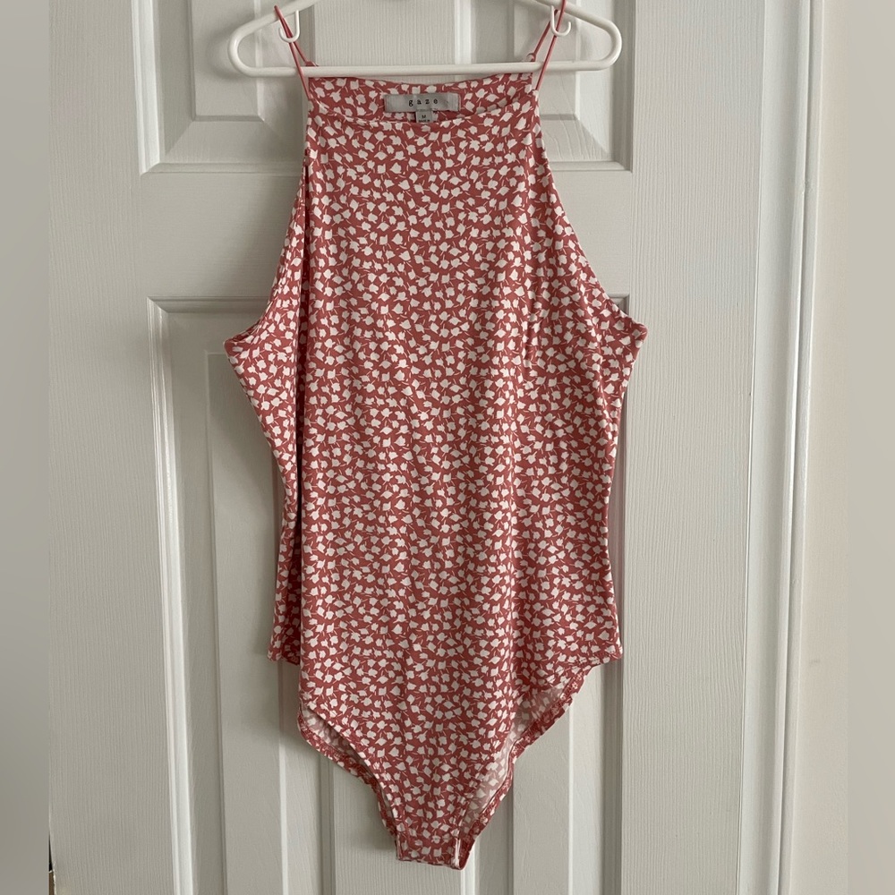 Pink flower bodysuit